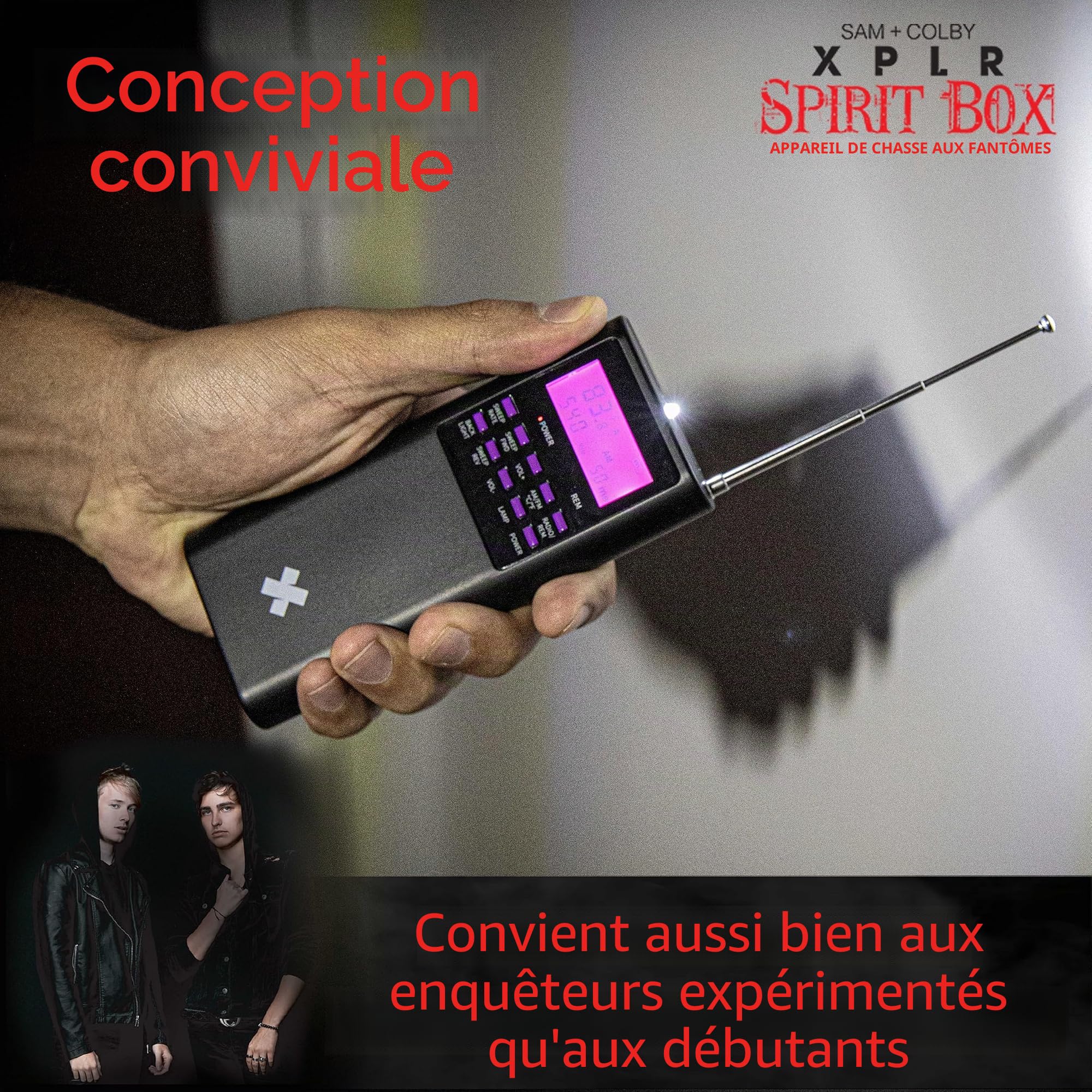 Sam and Colby XPLR Spirit Box | Équipement de détection paranormal; survie hantée; scanner chasseur de fantômes; détecteur EMF et EVP; outil complet pour la communication spirituelle