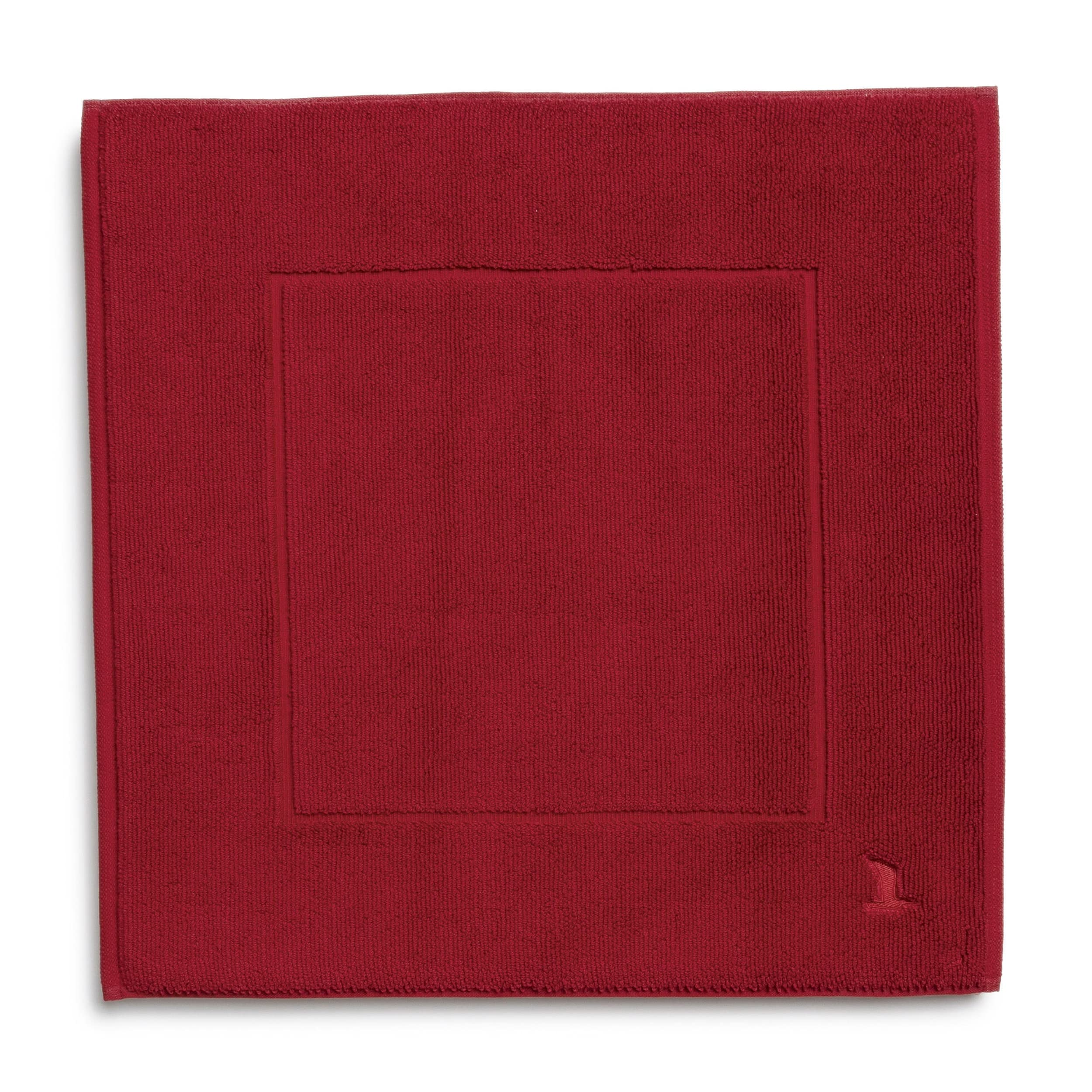 möve Superwuschel Badteppich 60 x 60 cm aus 100% Baumwolle, ruby