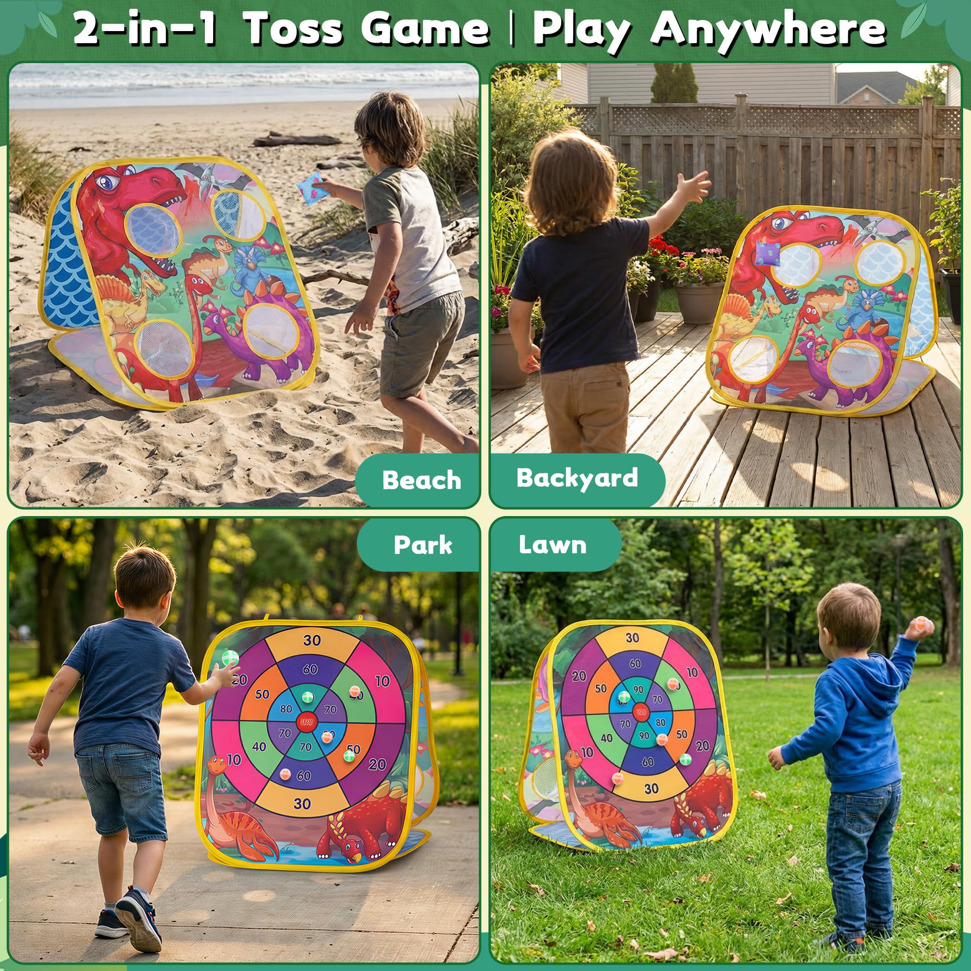 Bean Bag Toss Game for Kids - Outdoor Cornhole -3