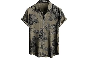 Button Up Short Sleeve Men's Hawaiian Shirt
