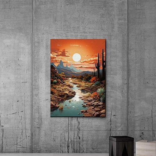 Miniatura 4 de Red Mesa, Archival Print of Landscape Prints of Red Mountain in Mesa, Arizona, Canvas, Art Print