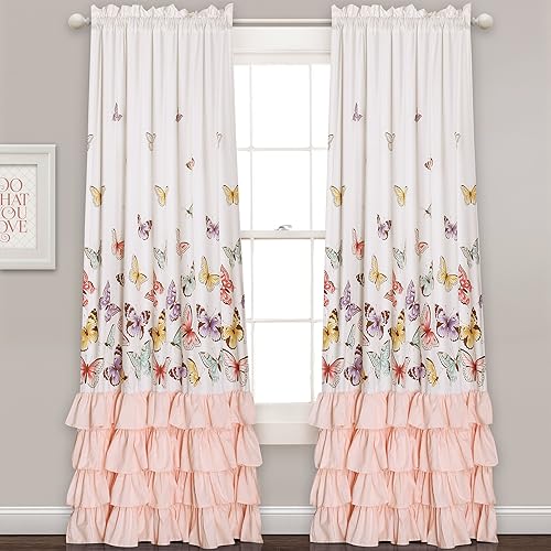 Pink Ruffle Curtains Amazon Com