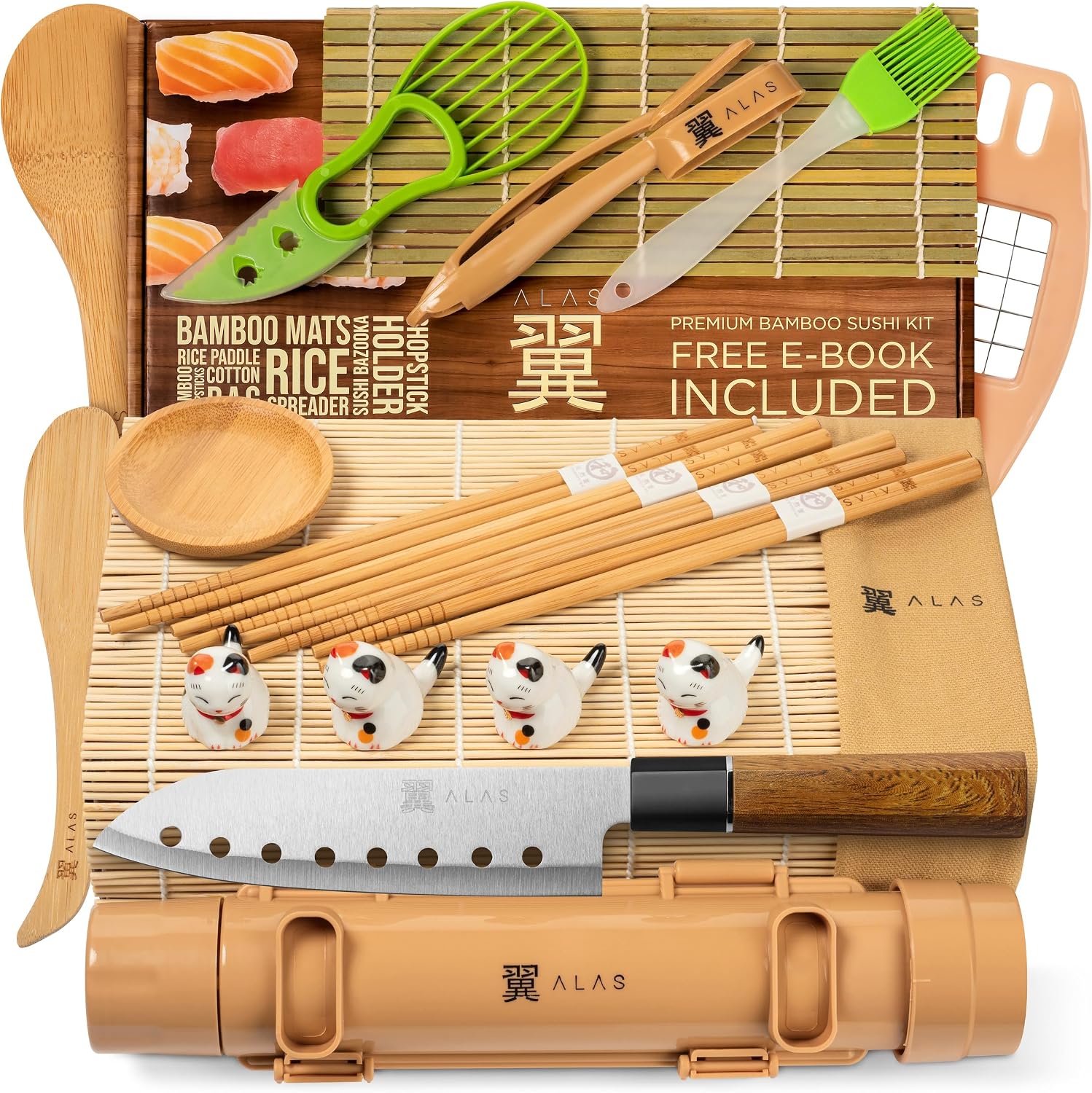 Complete Sushi Making Kit for Beginners and Professionals