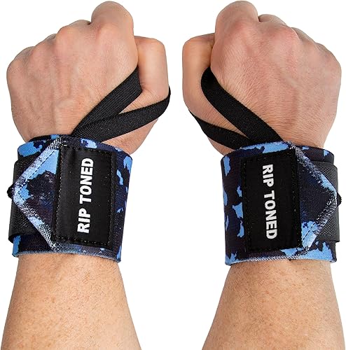 Vista 17 de Rip Toned Muñequeras de 18" – Correas de muñeca respaldadas por la USPA para levantamiento de pesas – Soporte de muñeca de calidad – Ajustables