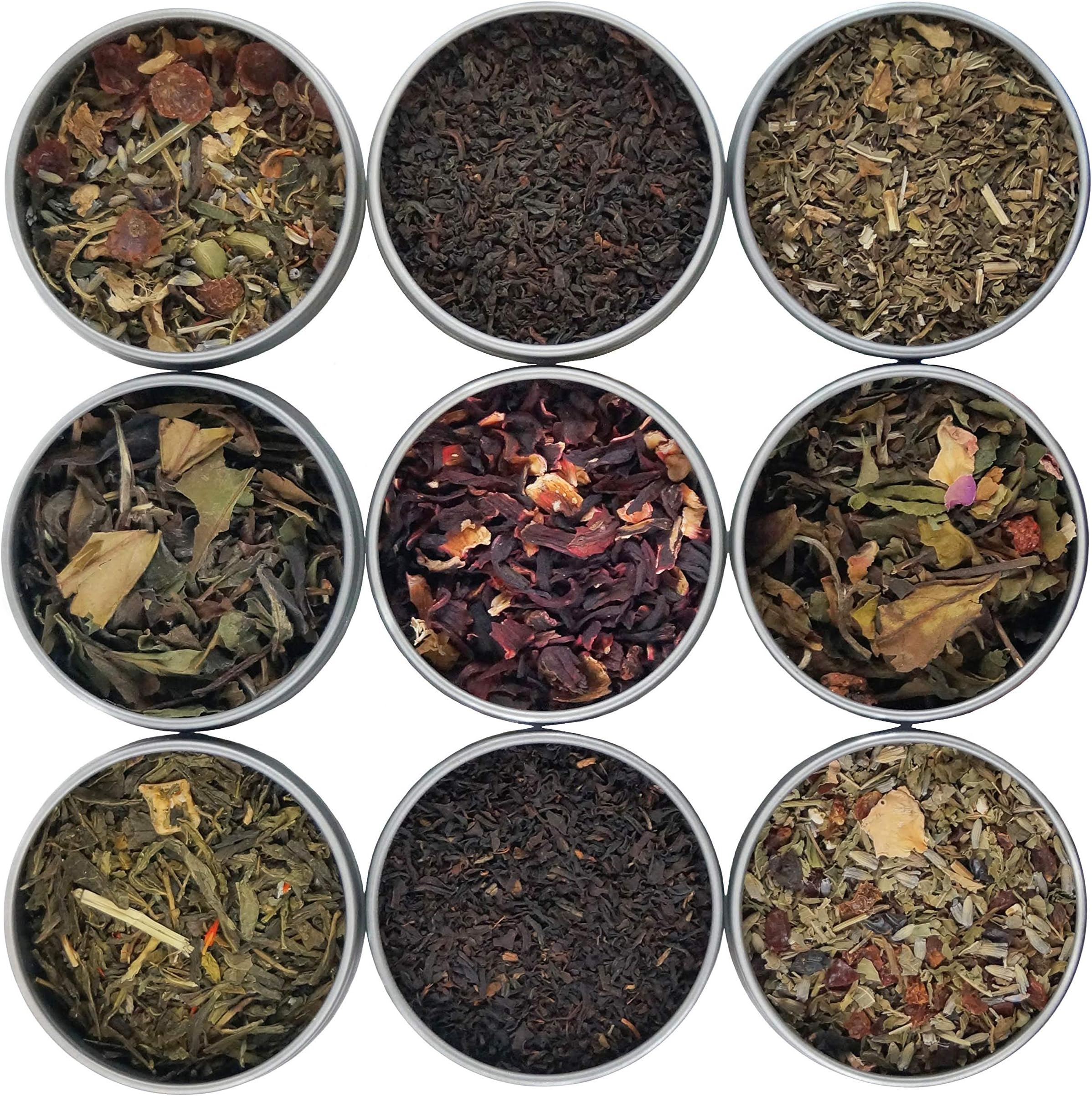 Heavenly Tea Leaves Kosher Tea Sampler Set, 9 Kosher & Organic Loose Leaf Teas