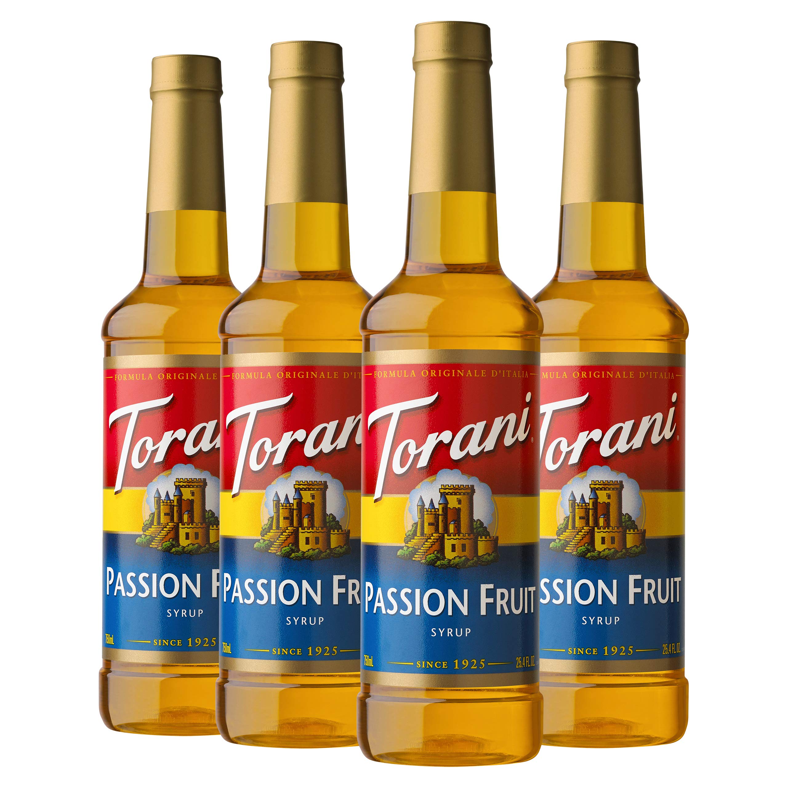 Torani Passion Fruit Syrup Bottle, 4 x 750 ml