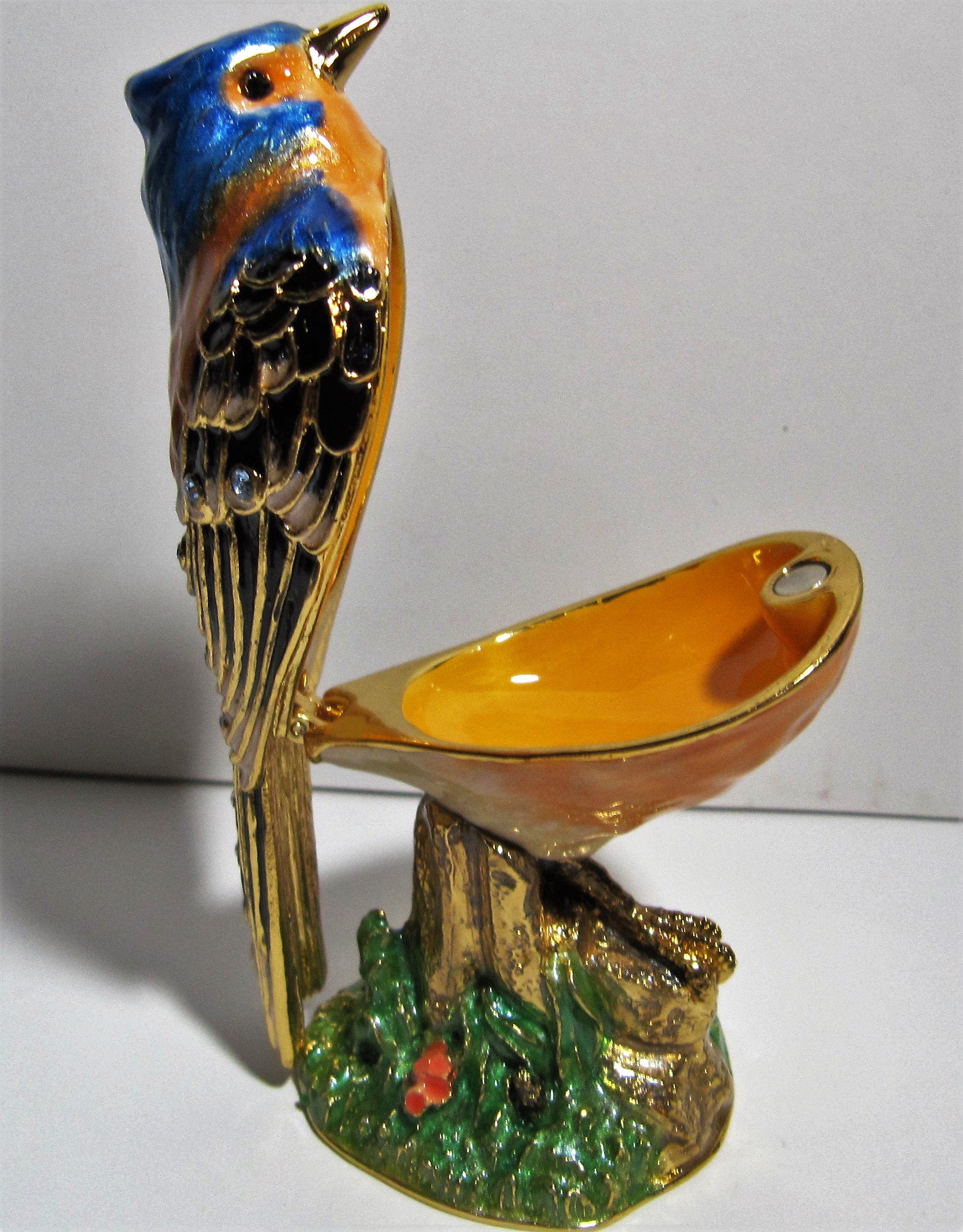 RETROISM ￼Crystal Special Brass 【限定品】 Leonardo Crystal Delights Trinket Box - BLUE BIRD : Amazon.co.uk