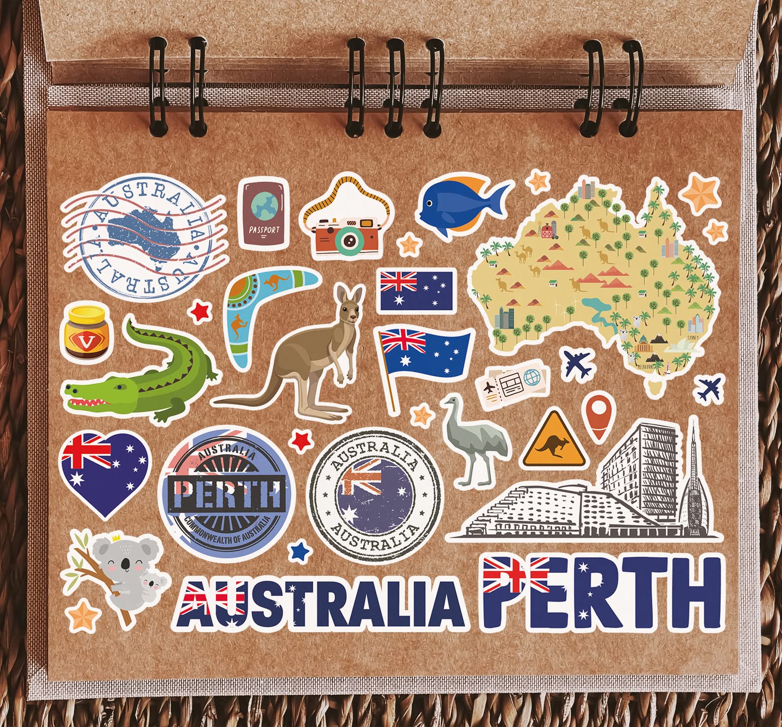 Feuille D'autocollants A4 Australie Repères Vinyle Autocollants - Carte De La Ville De Sydney Timbre De L'aéroport Skyline Drapeau Voyage Vacances Culture Esthétique #79977 - Canada