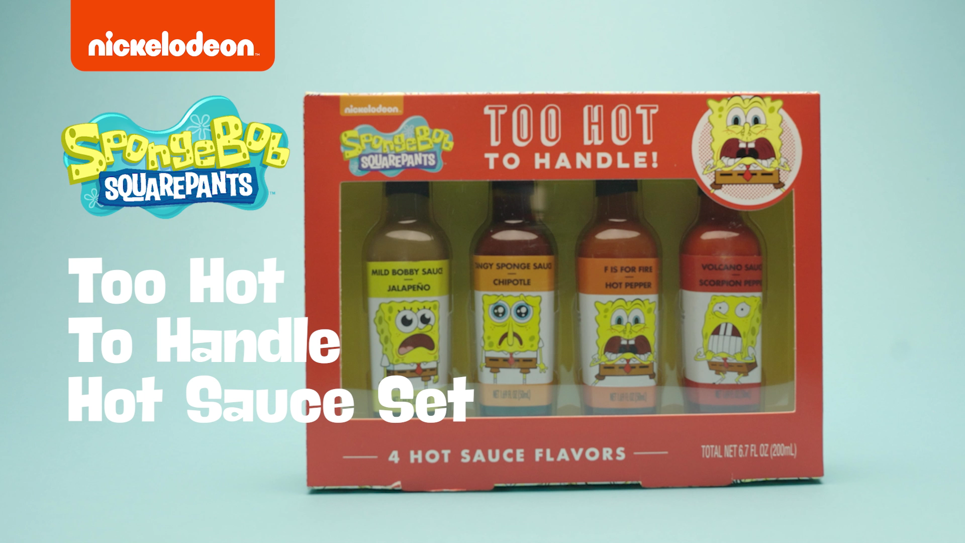 SpongeBob Hot Sauce 4 Pack Gift Set