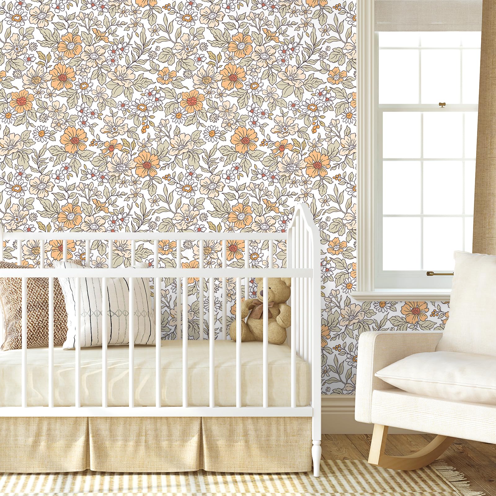 Ditsy Floral Wallpaper Nursery