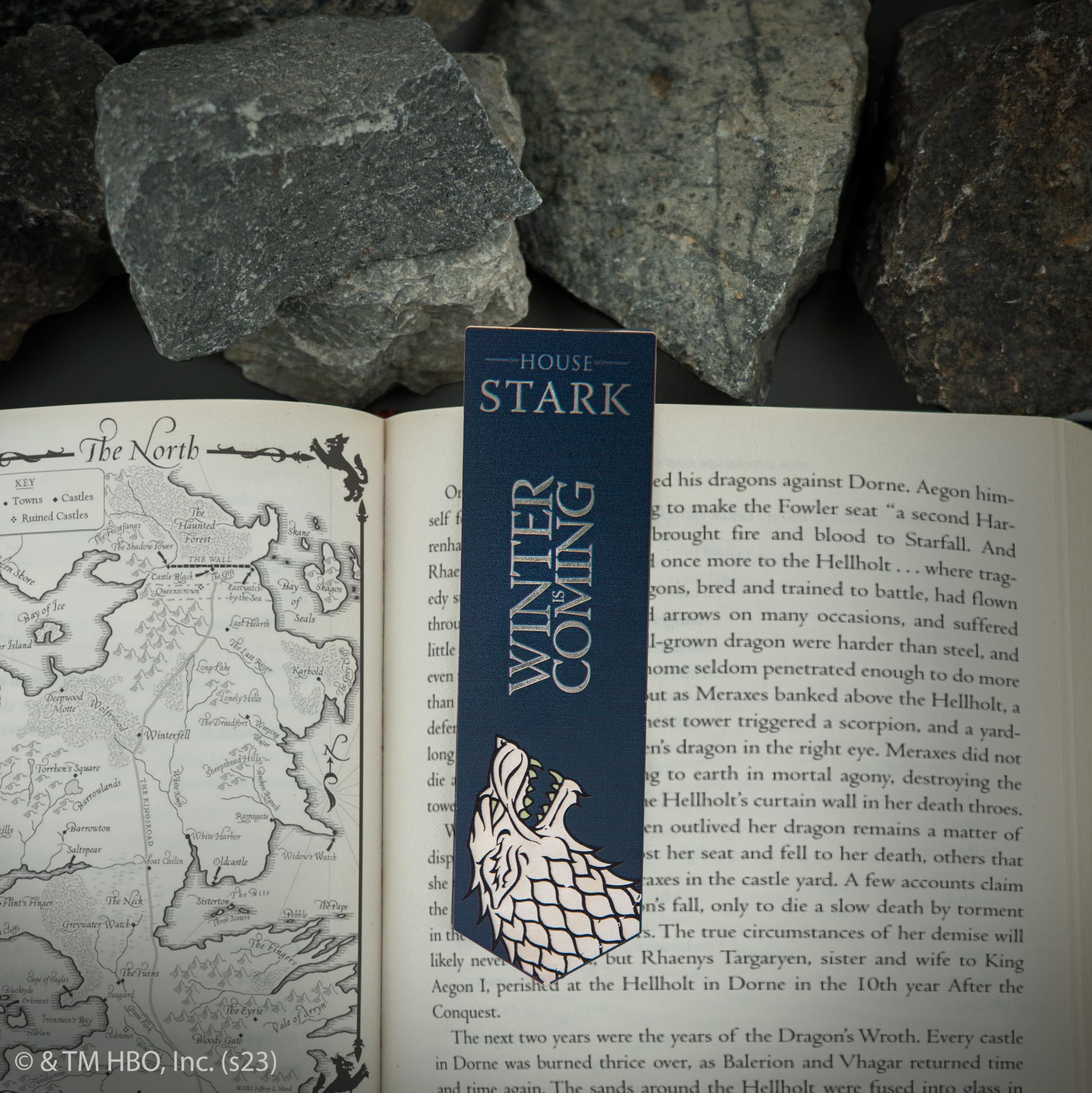 Cinereplicas Game of Thrones - Stark i Targaryen Metalic Zakładka 14x4cm - Oficjalna licencja (Stark)