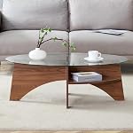 51'' Tempered Glass Kitchen Table, Modern Rectangular Kitchen Dining Table/Table à Manger, 8mm Glass Top Dinner Table with Unique Legs & Anti-Slip Pads, Easy-Clean Dining Room Table,Seats 4-6, Black