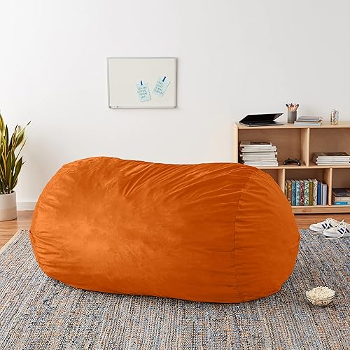 Miniatura 27 de Chill Sack Silla de puf, tumbona de 6 pies, microgamuza azul marino - solo funda Microsuede,Microsuede - Negro - Solo funda,Microsuede - Camel -