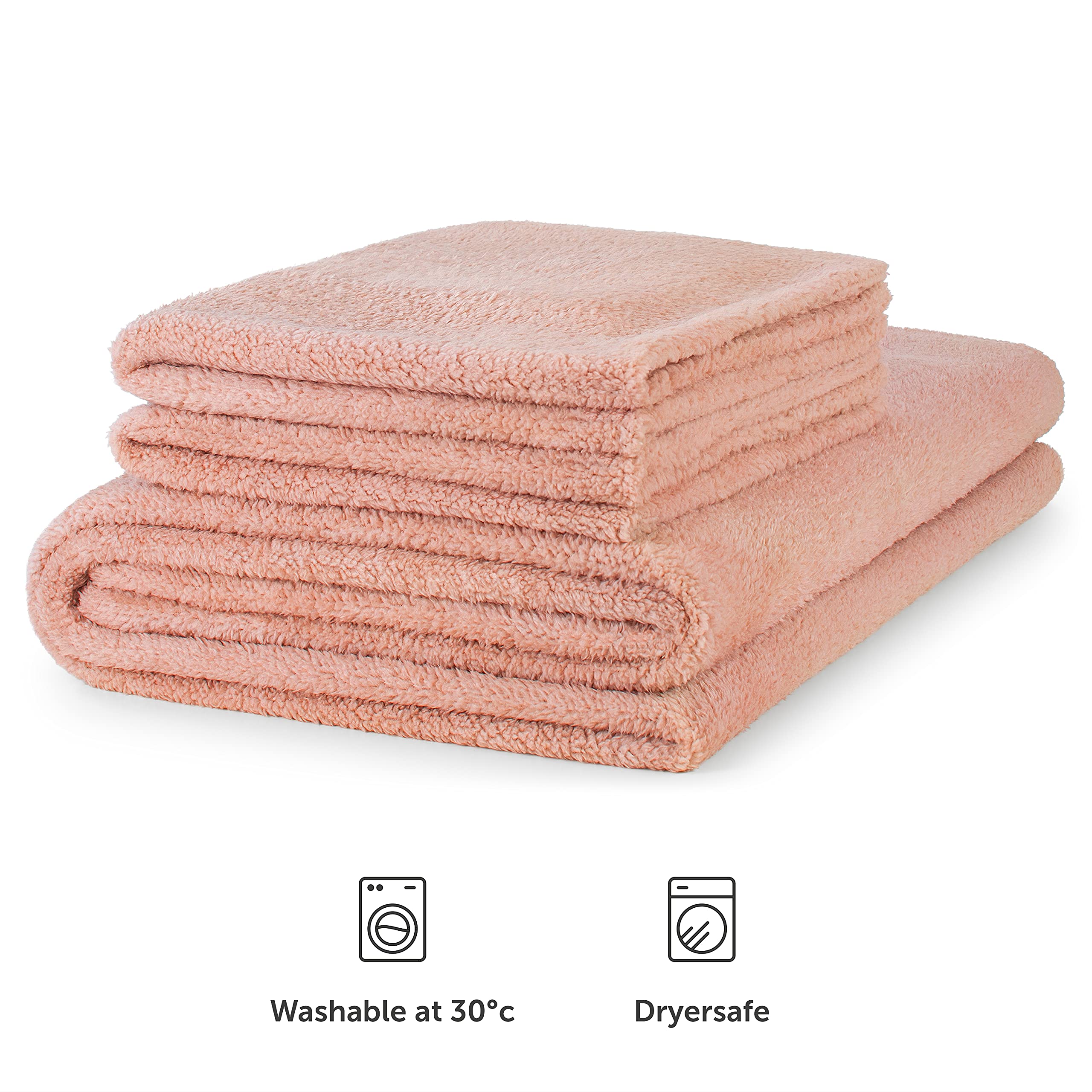 Blumtal Ropa de Cama de Invierno de 200 x 260 cm y 2 Fundas de Almohada de 40 x 80 cm, Ropa de Cama de Forro Polar con Tacto de Cachemira, Ropa de Cama de Invierno de Peluche, Suave Ropa de Cama en