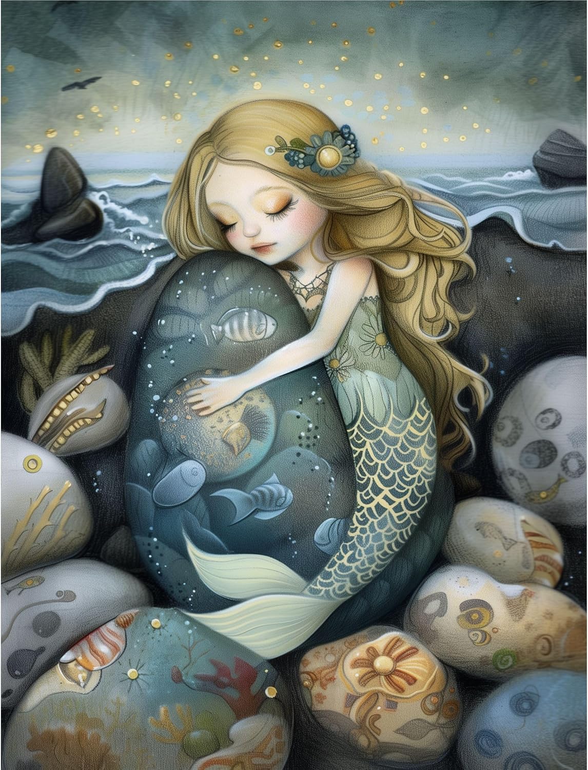 Mermaids Rice Paper for Decoupage, 8 x 10.5” (A4) – 9 Pages – 11 Coordinated Designs – Premium 30gsm Craft Paper for Furniture, Scrapbooking & DIY Décor by Craft Kreatively