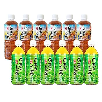 Amazon.co.jp: ポン 日本のお茶 【緑茶6本 ＆ 麦茶6本】・お茶