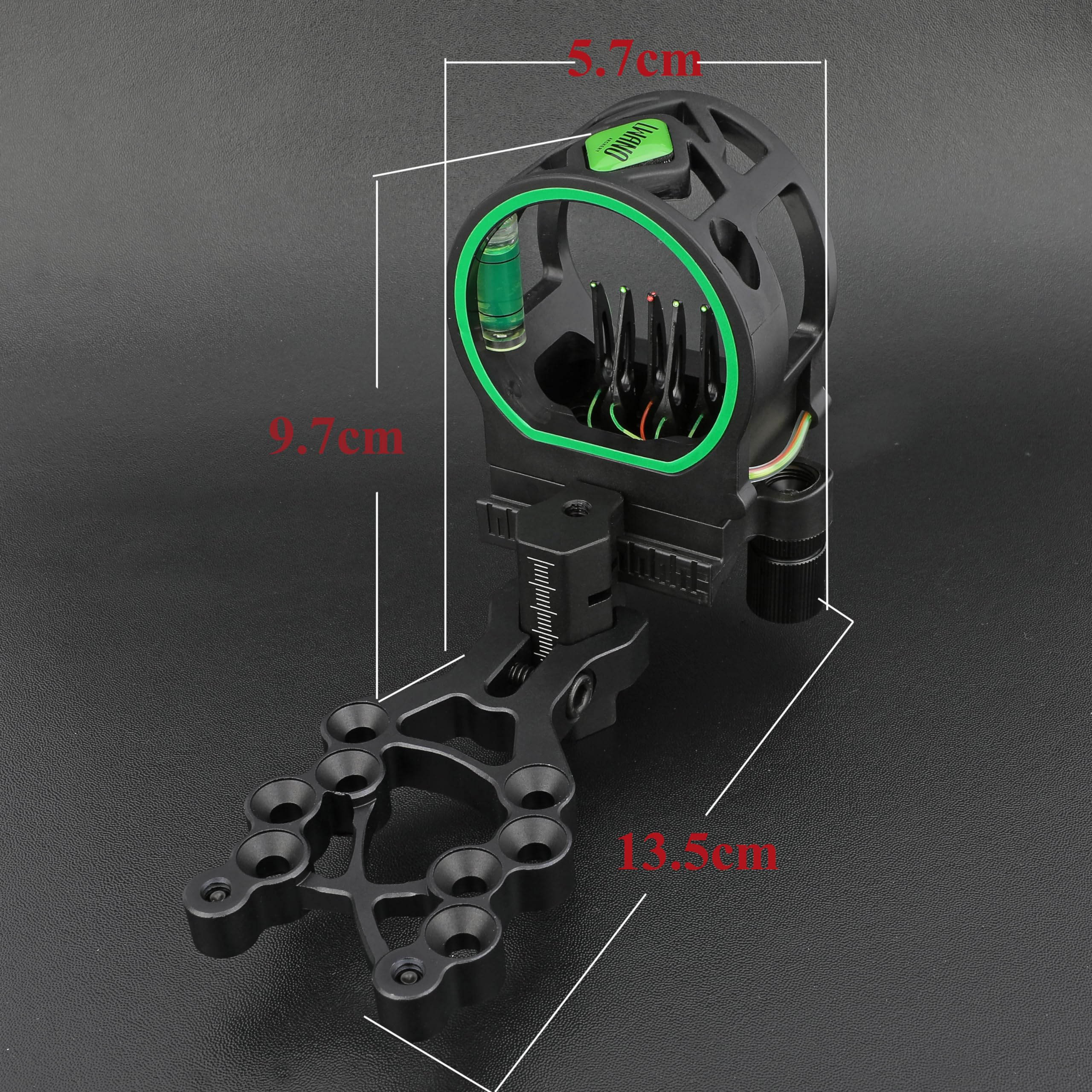 Viseur d'arc à poulies 5 Pin en alliage d'aluminium réglable pour chasse et tir ciblage