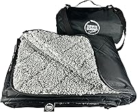 Vista 11 de DOWN UNDER OUTDOORS Manta grande impermeable y resistente al viento, extra gruesa de 350 GSM, forro polar acolchado, o manta de estadio de sherpa
