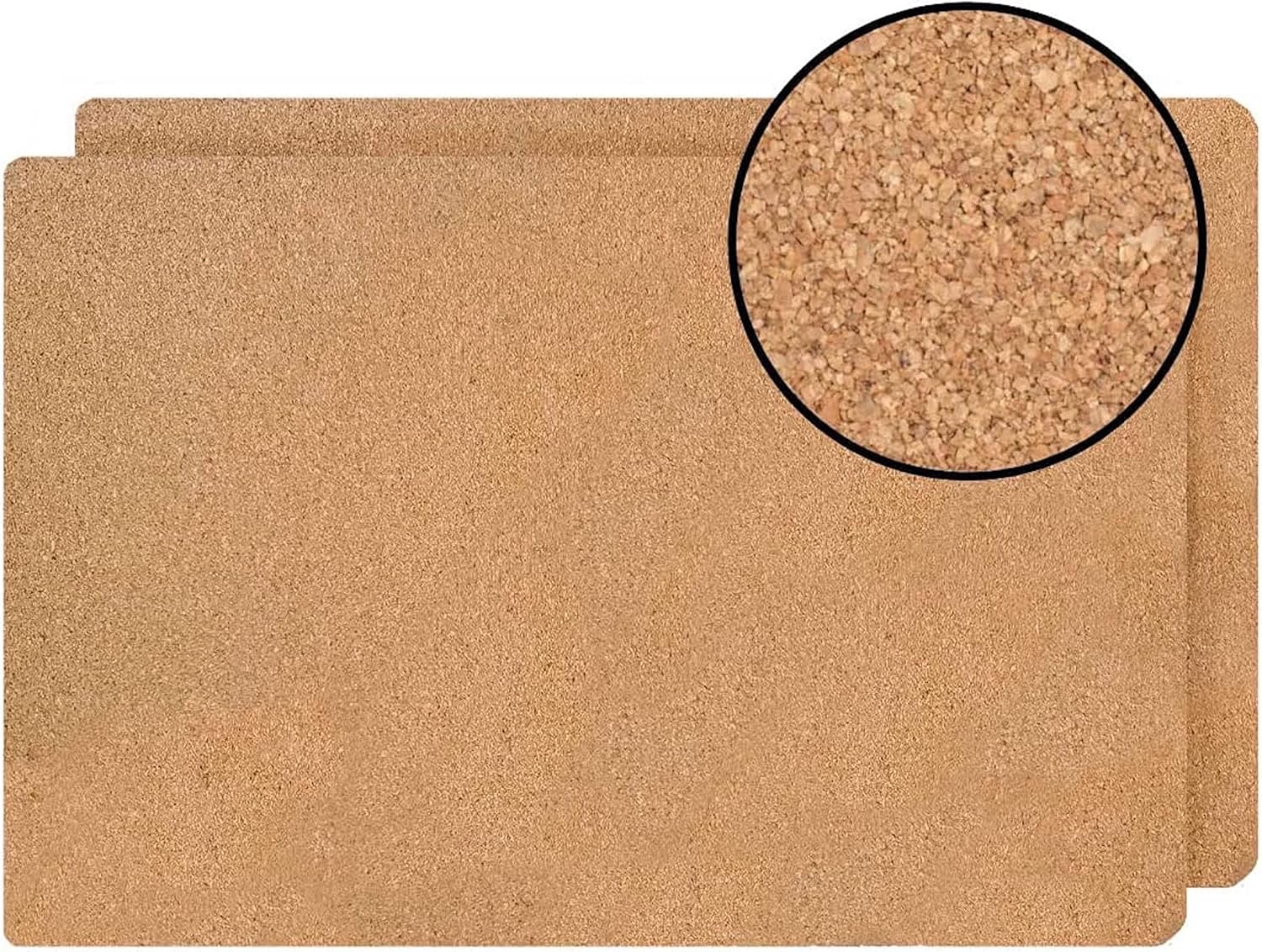 Dainty Home Silver Marble Rectangle Cork Placemats - Heat Resistant, Non-Slip, Easy Clean - 12"x18" Set of 8 - Perfect for Stylish, Modern Homes