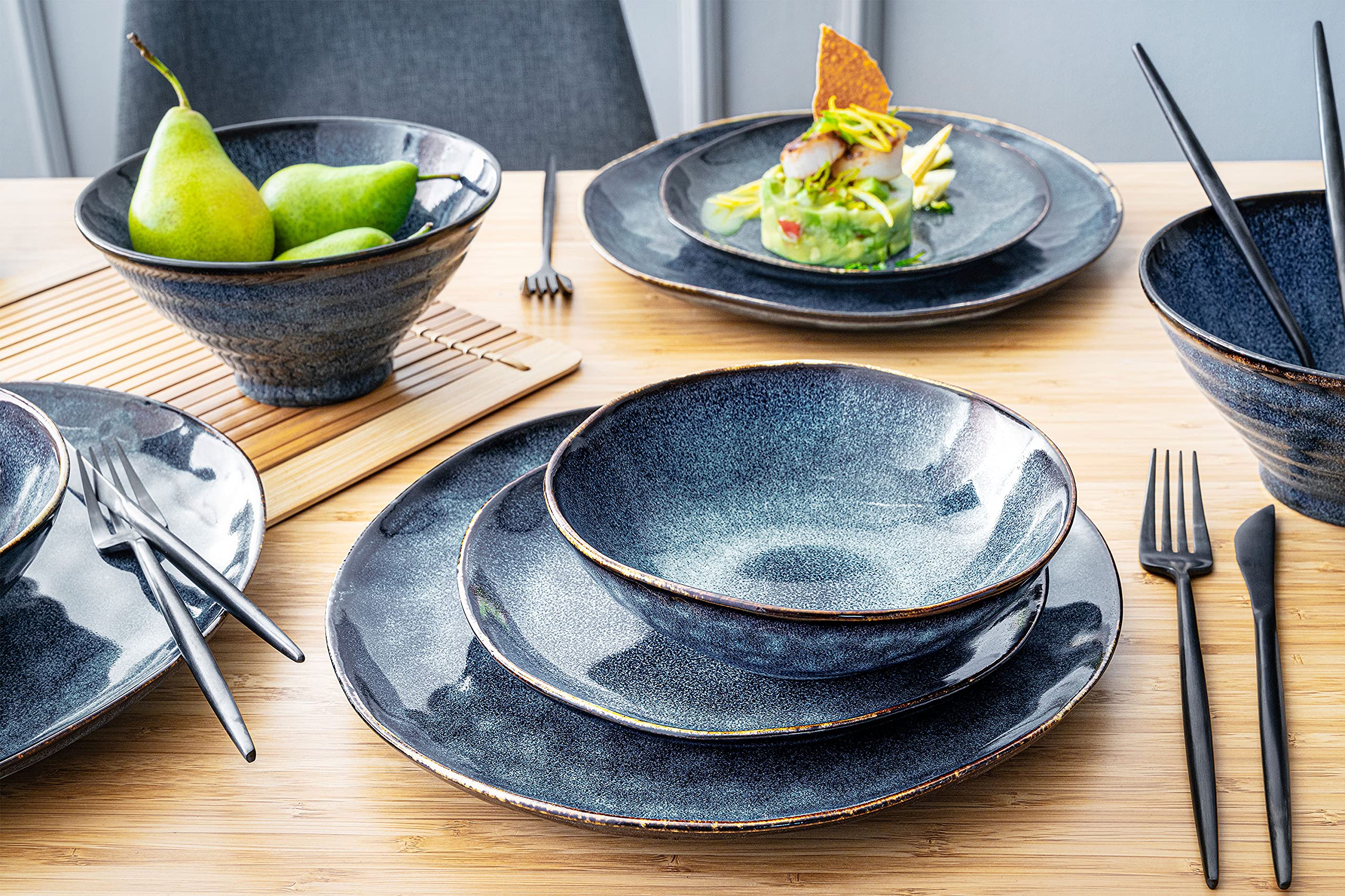 Sushi Servies Set Glas Donkerblauw - Tokyo Design Studio - Koop Nu