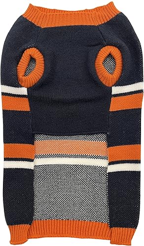 Miniatura 2 de NFL Chicago Bears Suéter para Perro, Talla Extra Grande. Suéter Tejido para Mascotas Cálido y Acogedor con Logo del Equipo NFL, el Mejor Suéter para