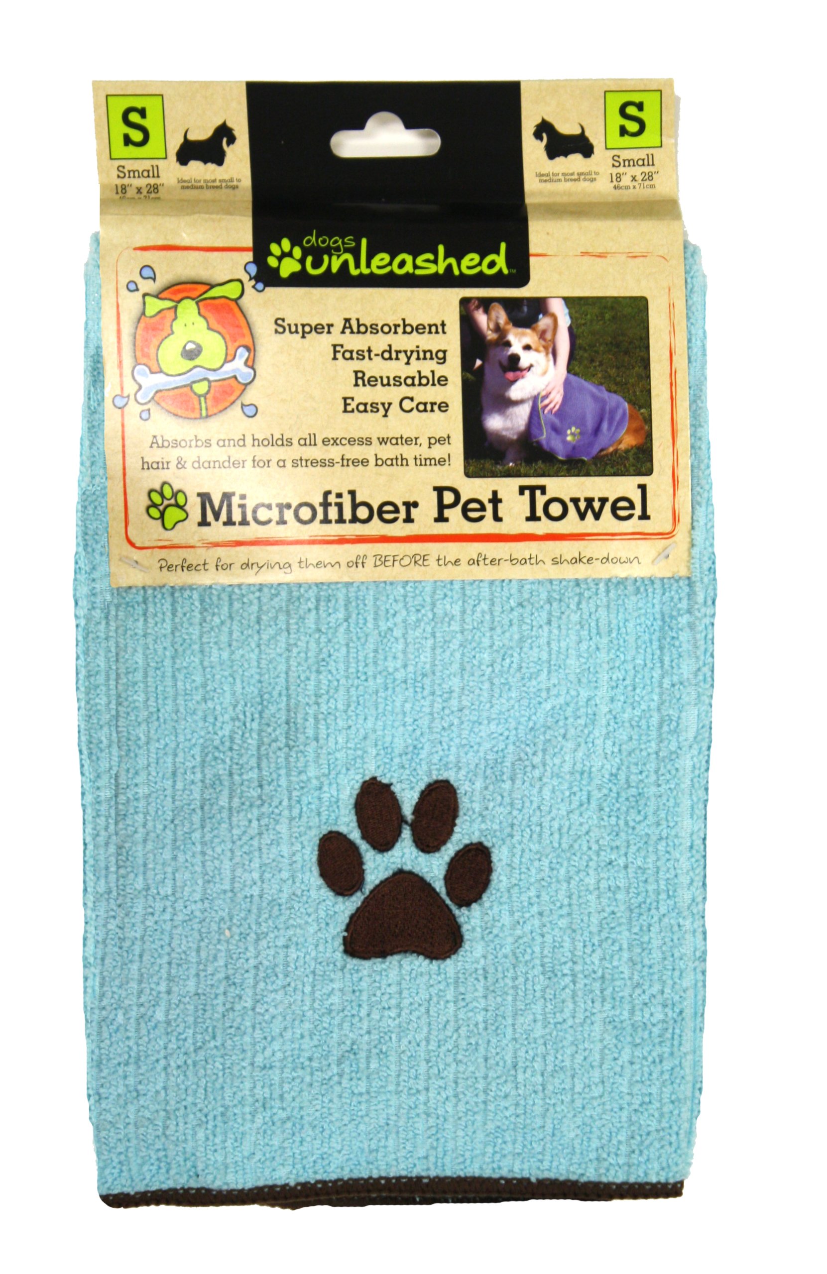 Ritz Microfiber Pet Towel, Small/Medium, Sky