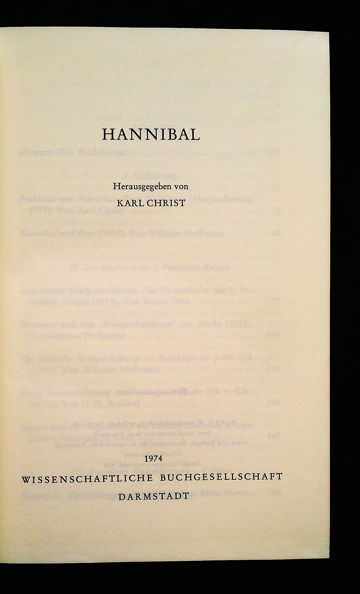 Hannibal (Wege der Forschung)
