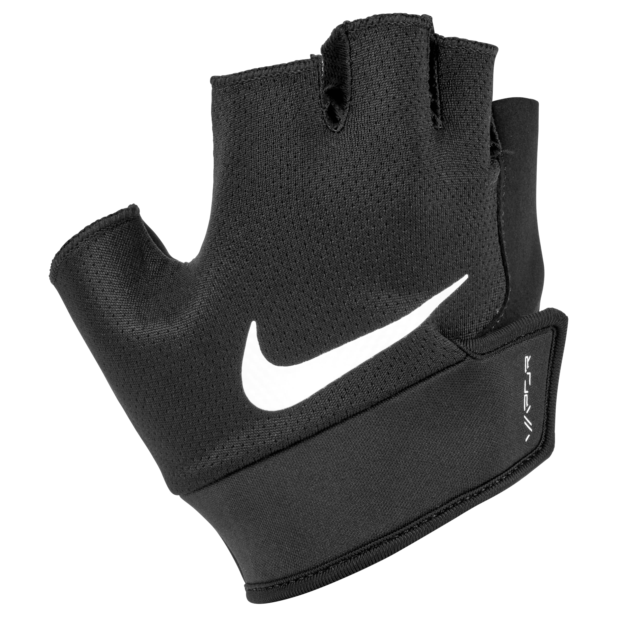 Nike Men's Vapor Fitness Gloves Gym Training Grip Gloves Workout Strength Training, Black/Black/White, L