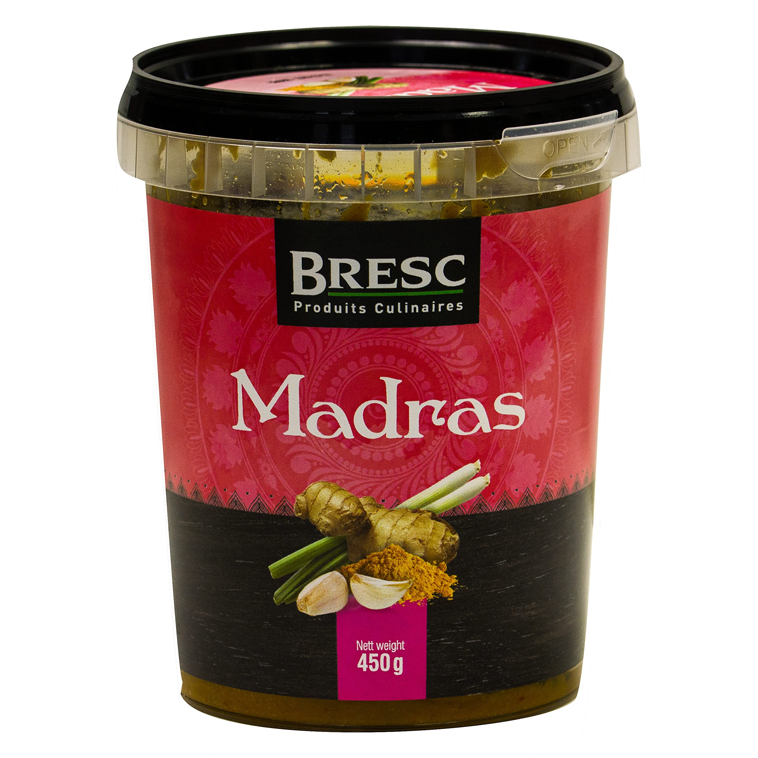 Bresc Madras Spice Mix - 6x 450g - vegane indische Gewürz-Kräuter-Mischung mit Curry für eine authentisch orientalische Küche, perfekt für indische Gerichte oder als Akzent in Pürees und Saucen