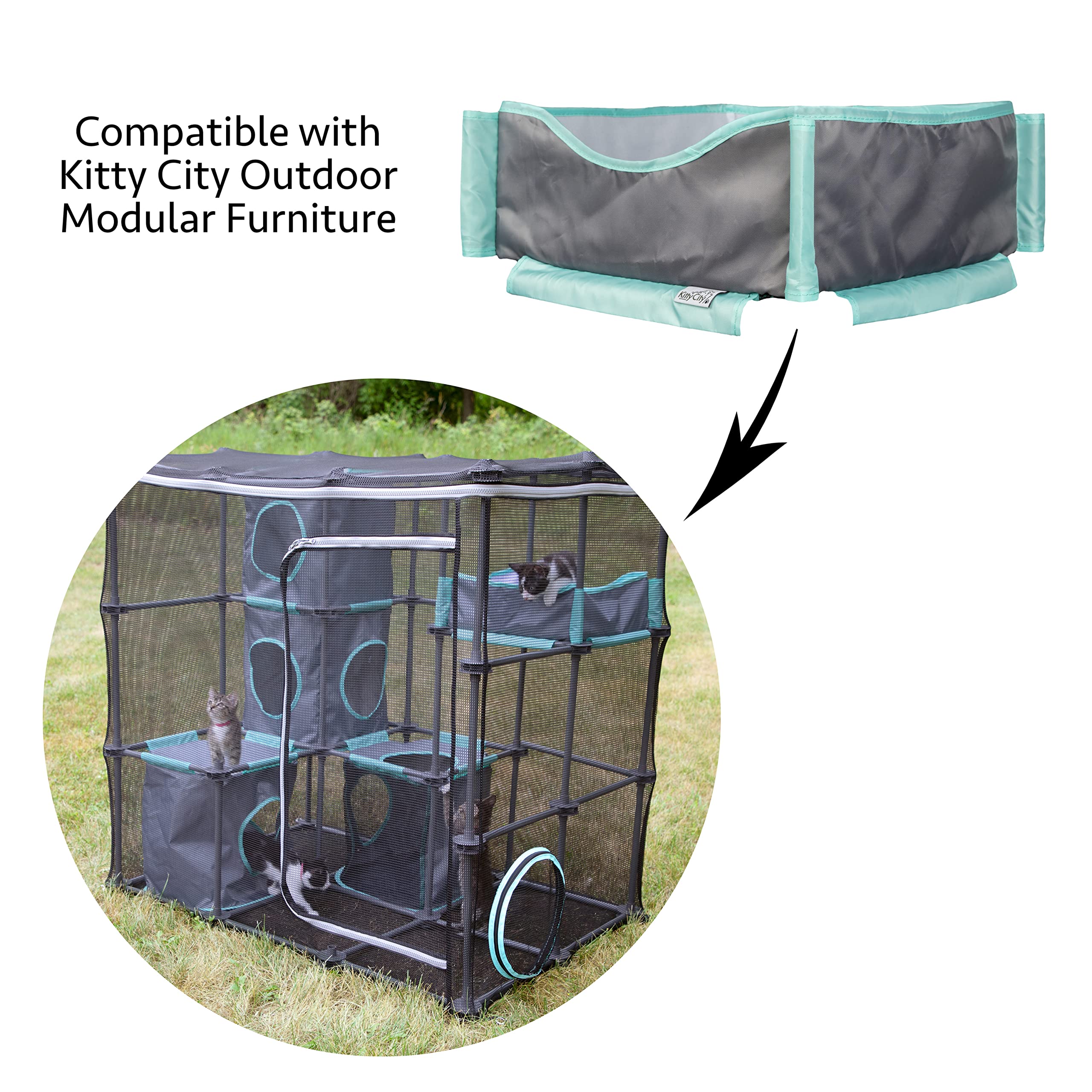 Kitty City Outdoor Catio Mega Kit for Cats, Replacement Parts, and 10' Tunnels