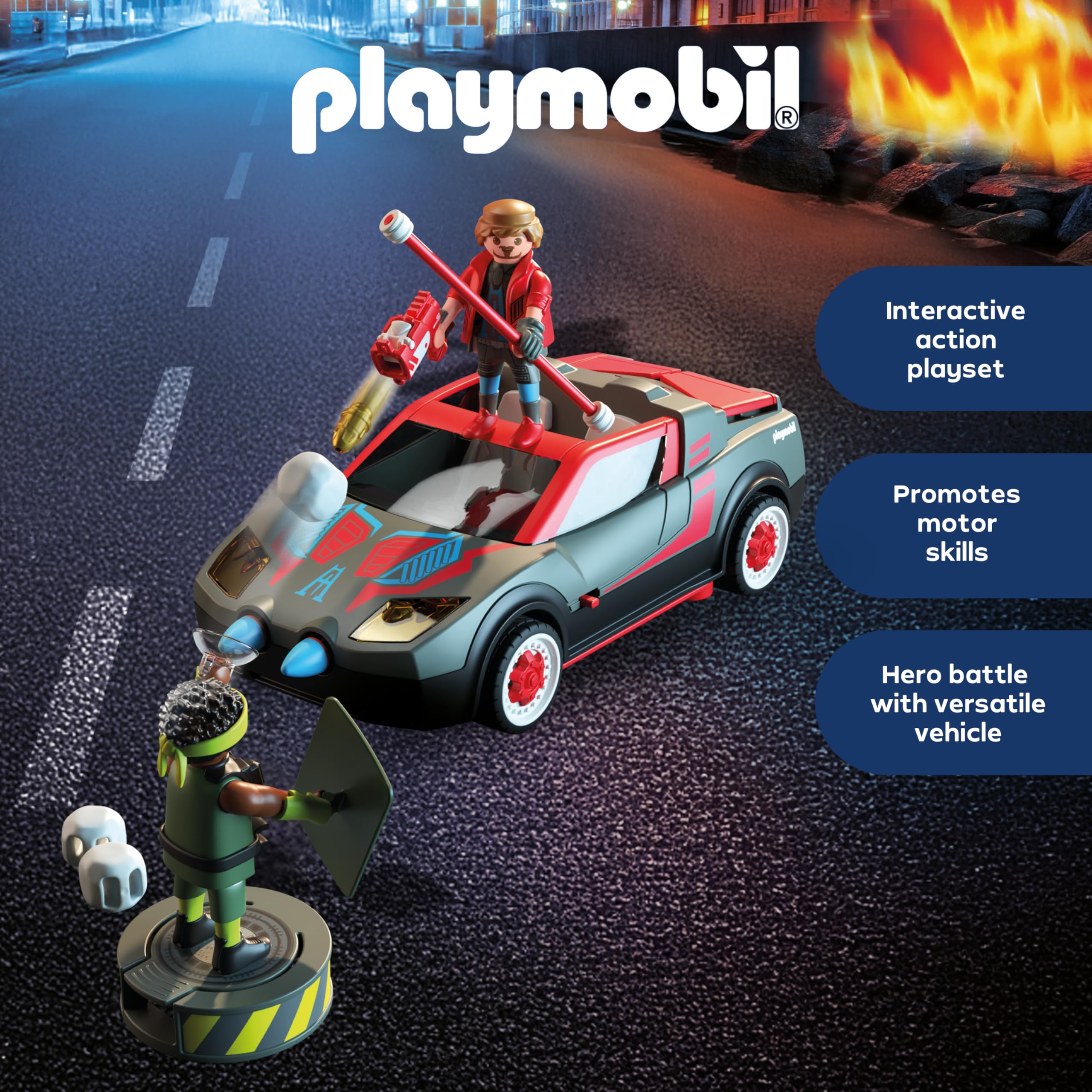 Playmobil, Heroes, Heroes multifunctional vehicle, Toy from 4 years, Gift for children, Versatile action vehicle - Image 3