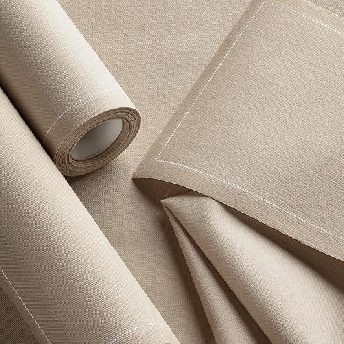 Miniatura 5 de MY DRAP Servilleta de cóctel de algodón, 50 unidades por rollo, 4.5 x 4.5 pulgadas, arena