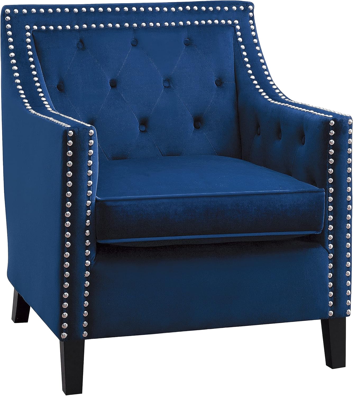 Lexicon Portola Velvet Accent Chair, Navy