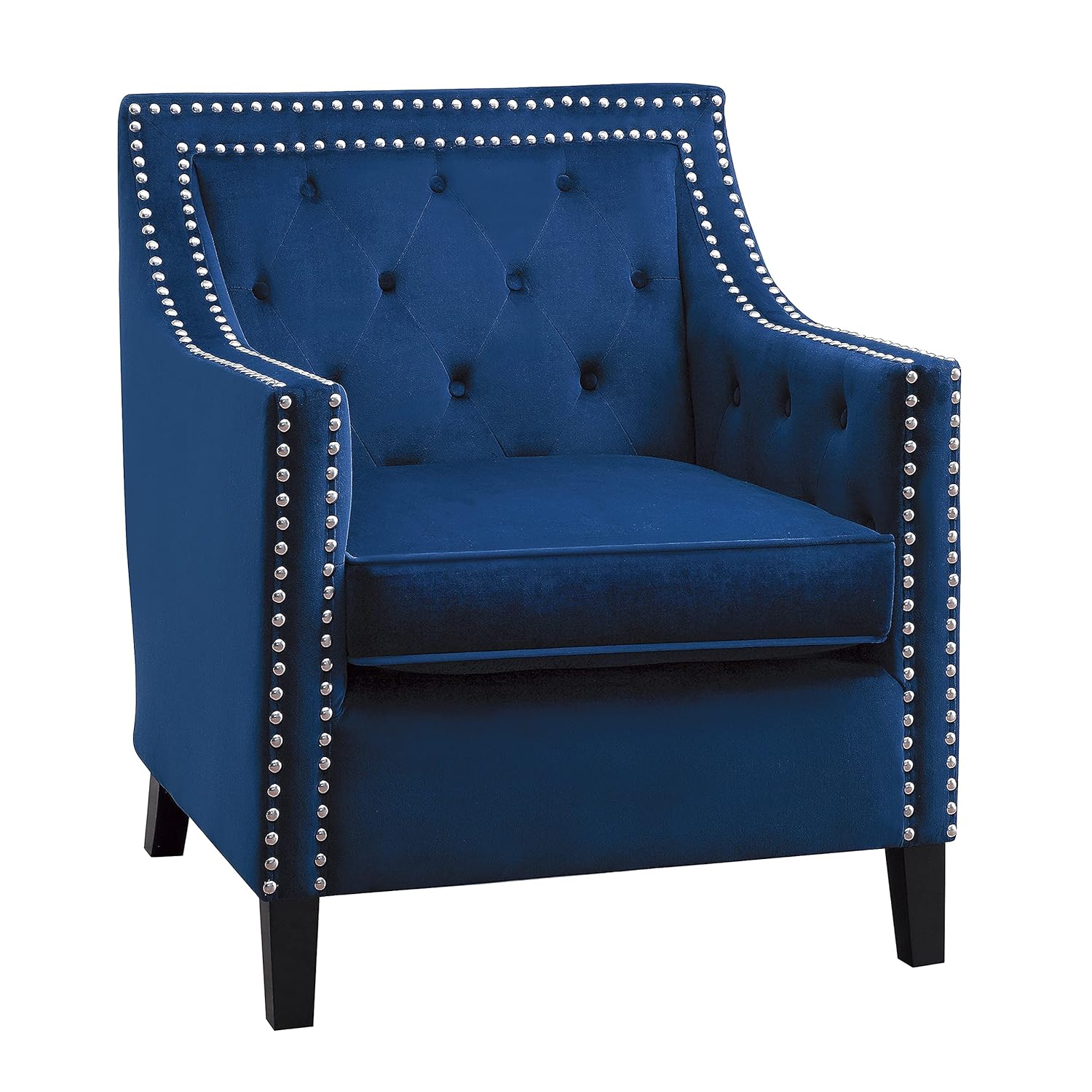 Lexicon Portola Velvet Accent Chair, Navy Amazon.in Home & Kitchen