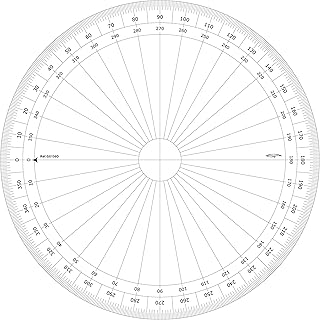Graphoplex Gx130d kątomierz okrągły, przezroczysty.