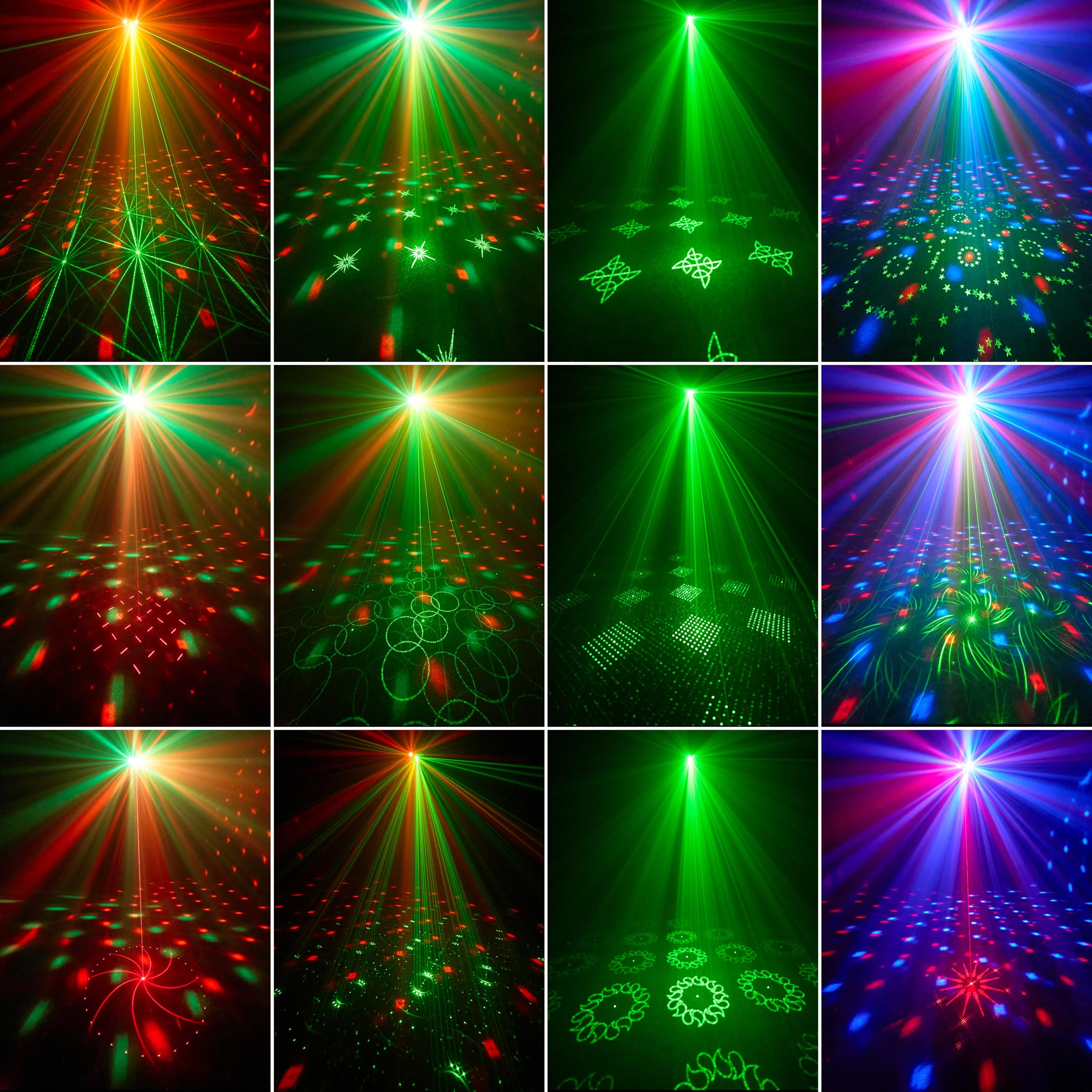 LED Disco Lights with Laser & Strobe, Sound Activated DJ Party Light with Remote - Image 3