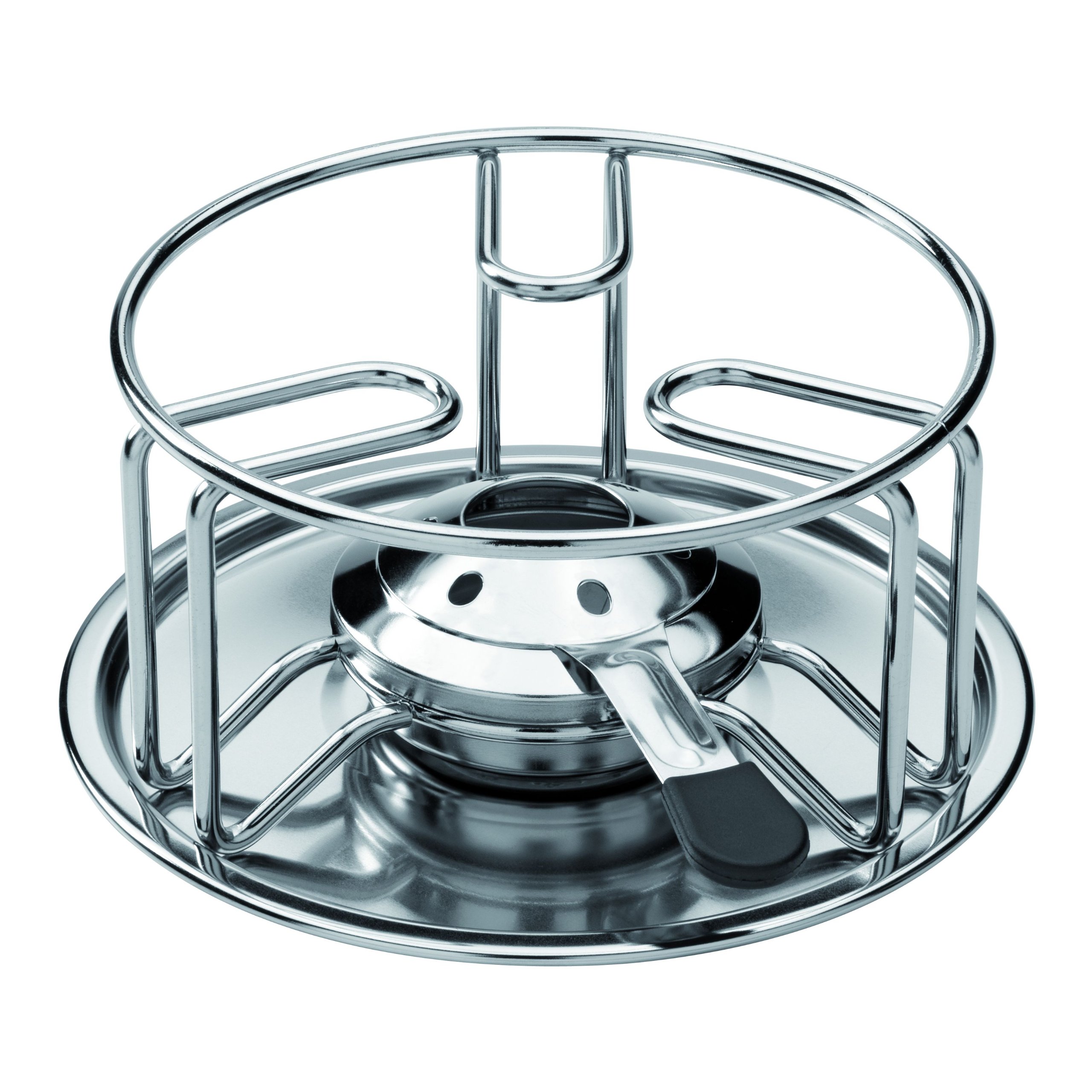 Kuhn Rikon Silver/Brown Wire Rechaud Portable Burner, Stainless Steel,
