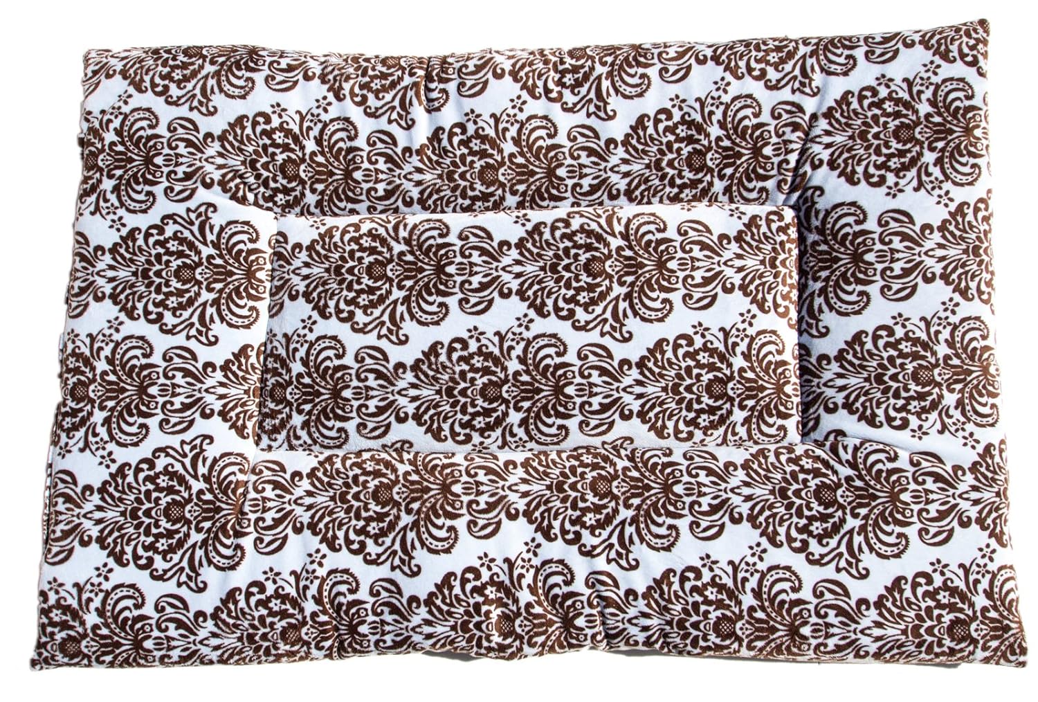 Buy GoodDogBeds Cuddle Fabric Rectangle Crate Pad, Size 200, Blue Fleur