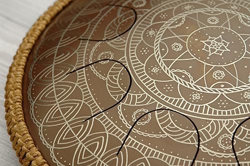 Miniatura 4 de GUDA DRUM Freezbee con decoración de cuerda marrón suave