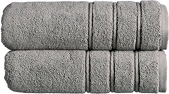 Christy Antalya Large Bath Towels | Set of 2 | 100% Turkish Cotton | 600GSM | Soft Plush Luxury Towel Set | 70 cm x 125 cm | Quick Dry | Storm Grey