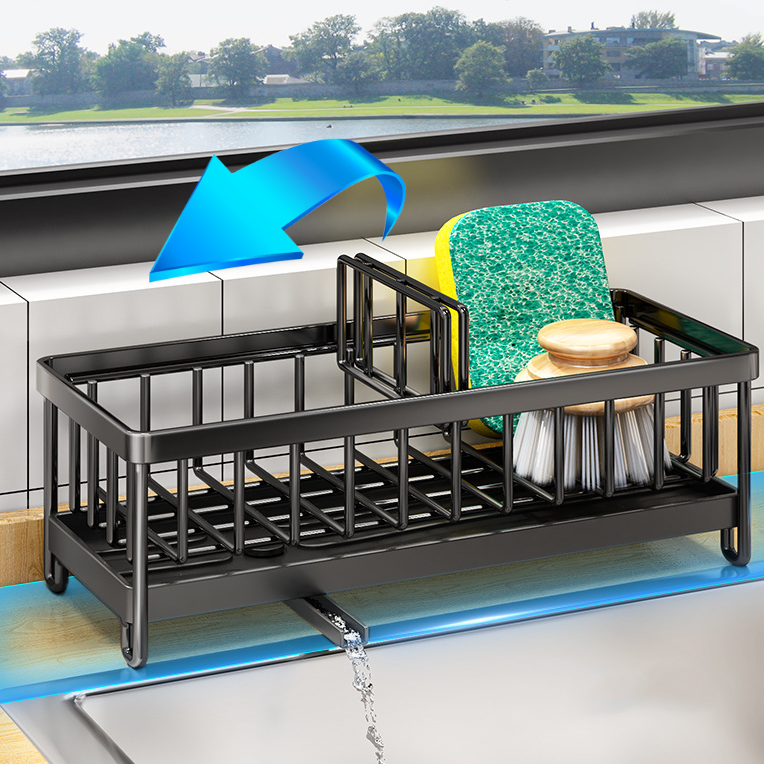 Organizzatore Lavandino Con Drenaggio Auto-Svuotante - Acciaio Inox Per Cucina E Bagno - Foto 10