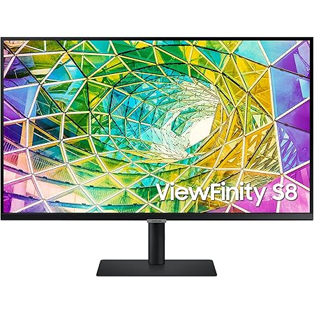 SAMSUNG 32 Inch 4K UHD, Computer, Vertical, HDMI Monitor, USB Port, HDR10 (1 Billion Colors), TUV-Certified Intelligent Eye Care, S80A (LS32A804NMNXGO),Black