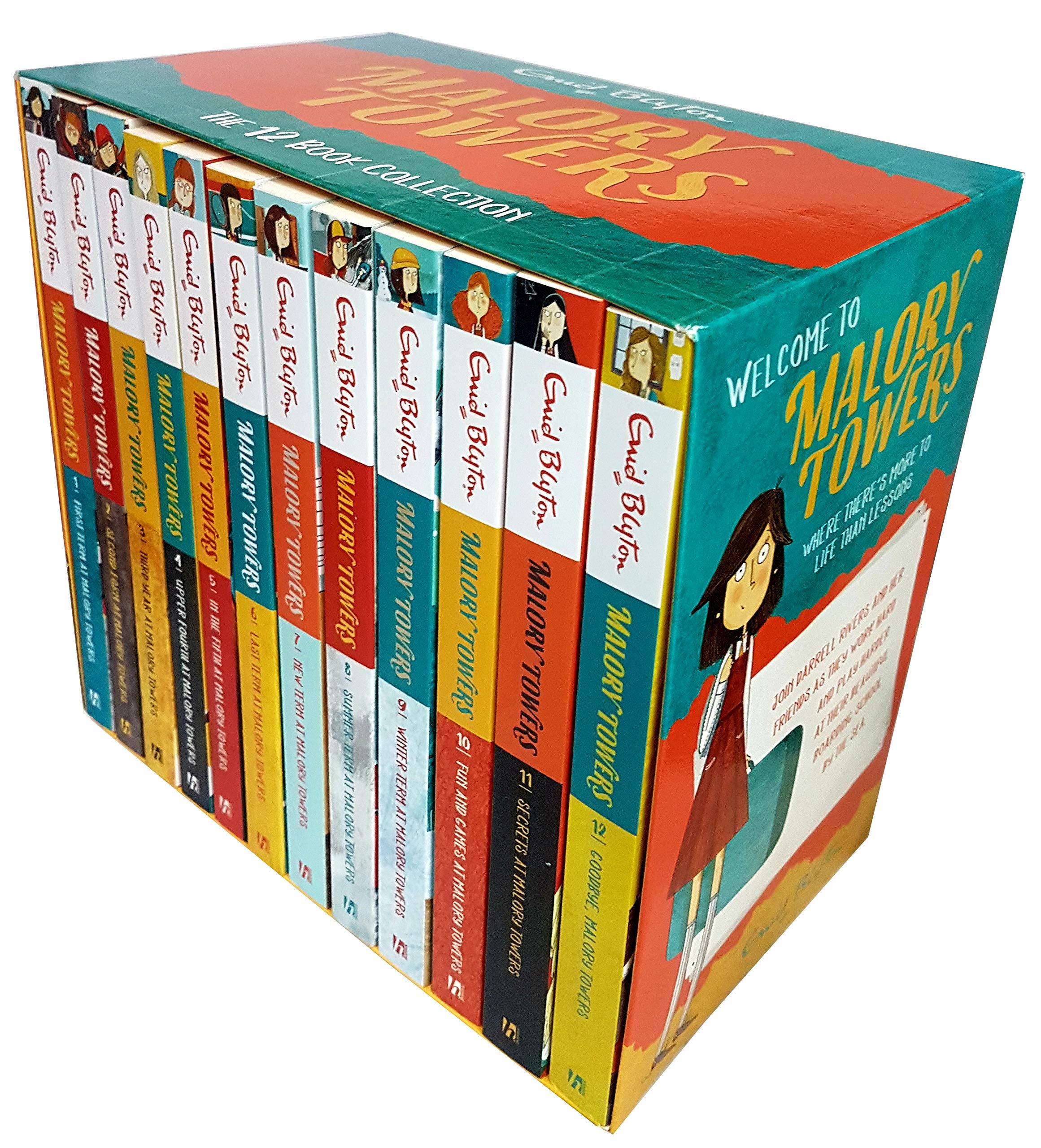 Enid Blyton Malory Towers Series 1-12 Books Collection Set (First Term,Second Form,Third Year,Upper 
