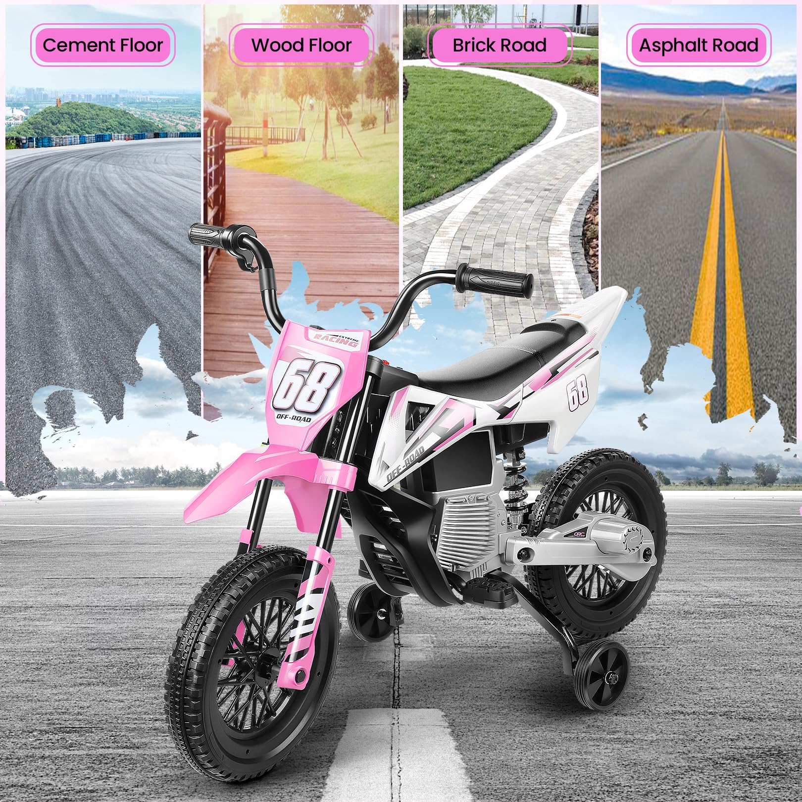 Snapklik.com : Hikole 12V Electric Motorcycles Ride On Toys w/Treaded ...