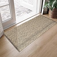 Vista 33 de LEEVAN Alfombra de Pasillo de Cocina Lavable, 2' x 4.3' Alfombras de Baño Bohemias de Algodón Tostado Reversible para Entrada, Alfombra de Pasillo