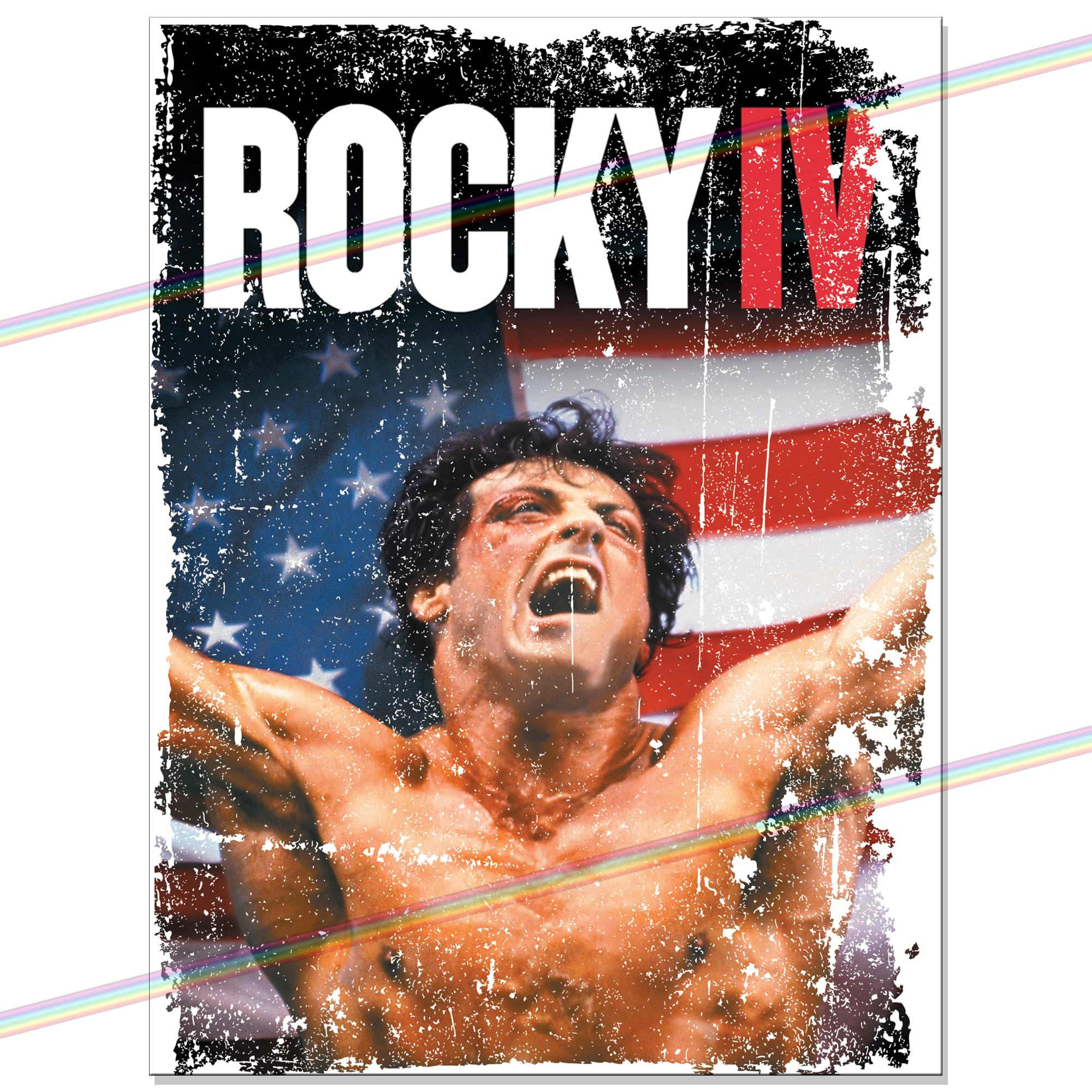 Movie Metal Poster Signs for Mancave, Shed, Garage, Kitchen, Man Cave. Birthday, Christmas, Xmas. Retro Vintage Reproduction Memorabilia Tin Secret Santa 20cm x 15cm (ROCKY 4)