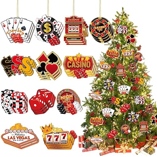 36-Piece Casino Ornaments - Multi-Color