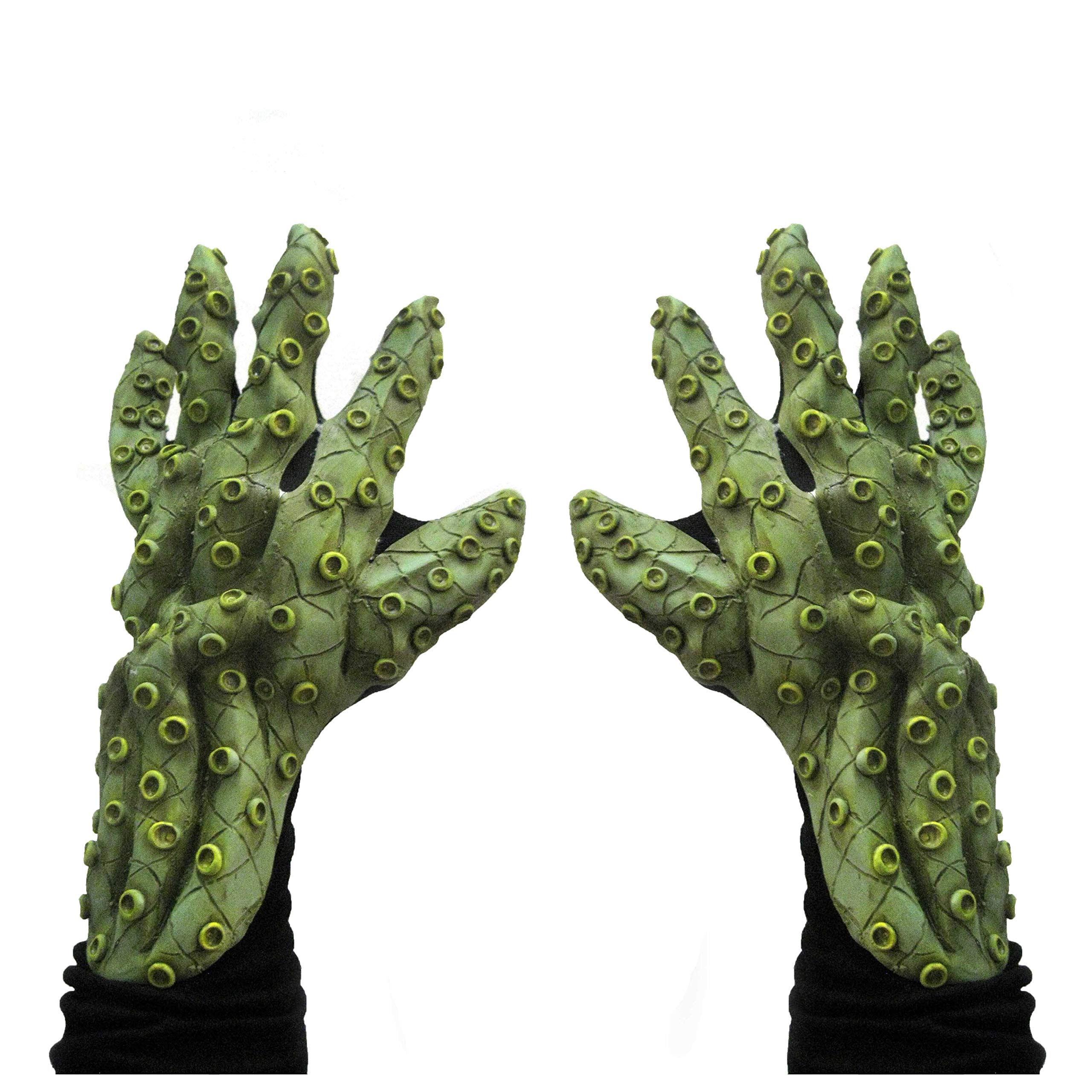 Zagone Studios Green Octopus Tentacles Sea Monster Hands Costume Gloves, Green, adult one size