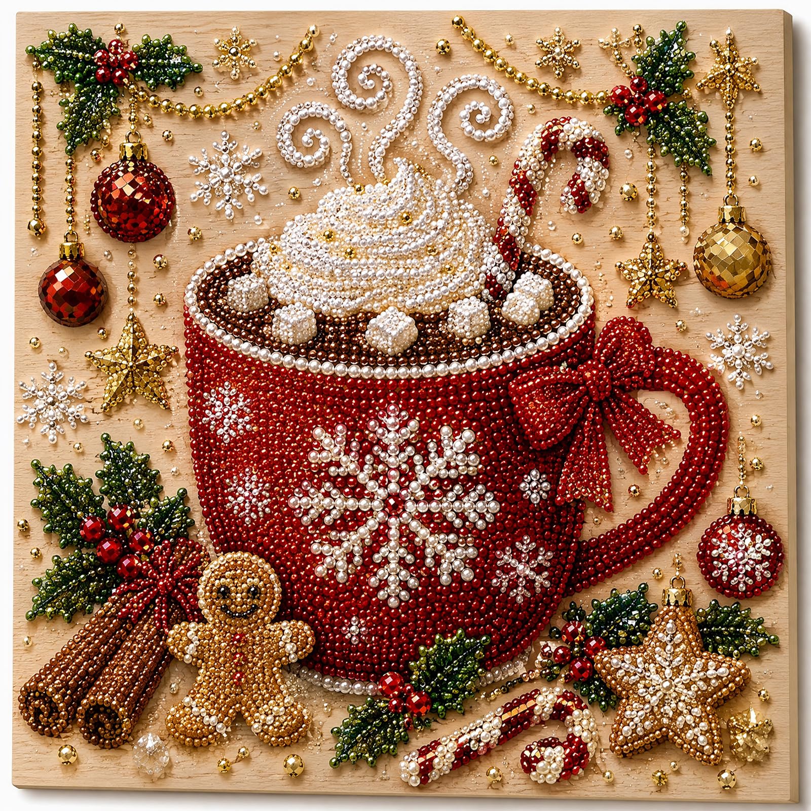 DIY Pearl Art Kits for Adults Christmas Diamond Painting Kits with Frames — image 1