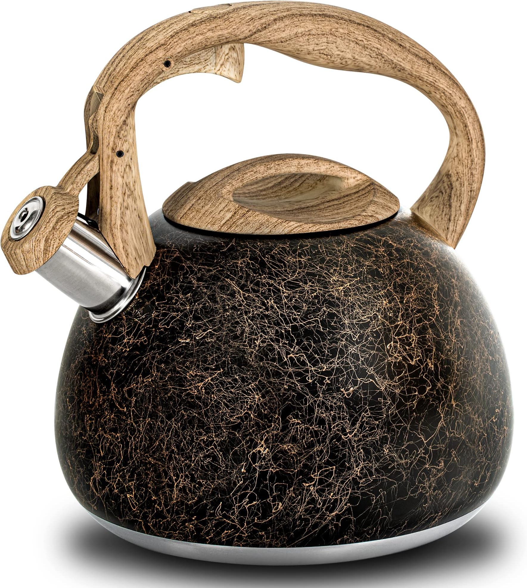 Greenual Tea Kettle, 3.2 Quart Loud Whistling Tea Kettle Stovetop, Food Grade